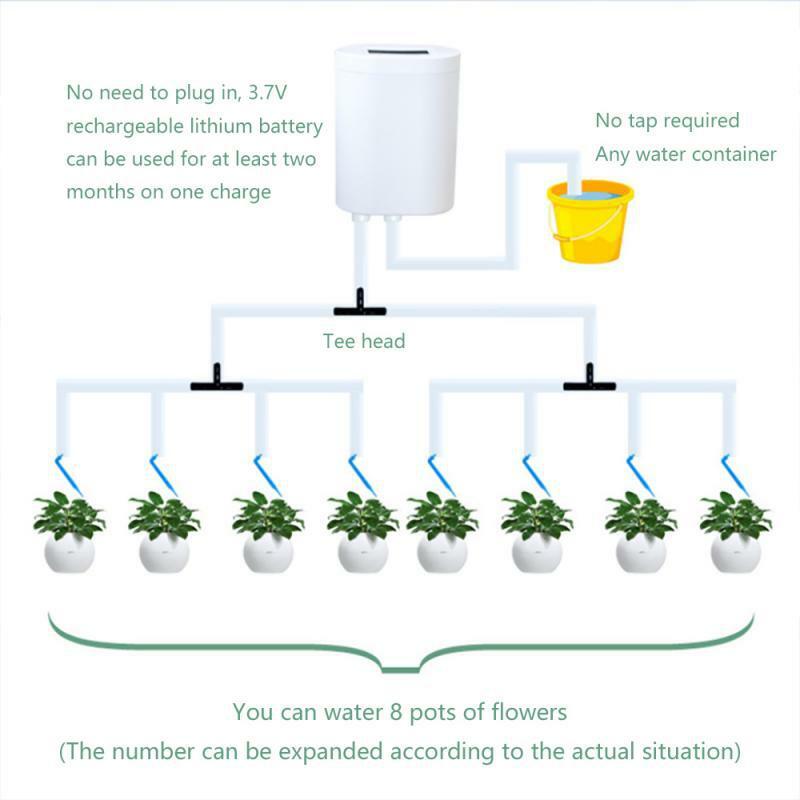 Sistema de rega automático riego automático arrosage automatique 2/4/8 cabeça flores planta casa dispositivo irrigação por gotejamento sistema temporizador