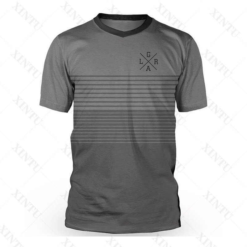 Camiseta holgada de manga corta para hombre, camisa transpirable para ciclismo de montaña, todoterreno, DH, ropa deportiva BMX Enduro