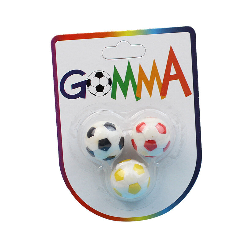 Hadiah mainan edukasi anak-anak penghapus bentuk sepak bola kombinasi karet bola simulasi kreatif untuk pelajar