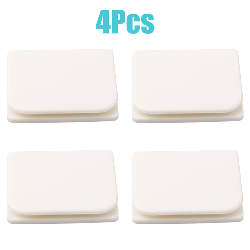 Clips de plástico ABS para Cortina de ducha, abrazaderas fijas blancas, 5x4x1cm