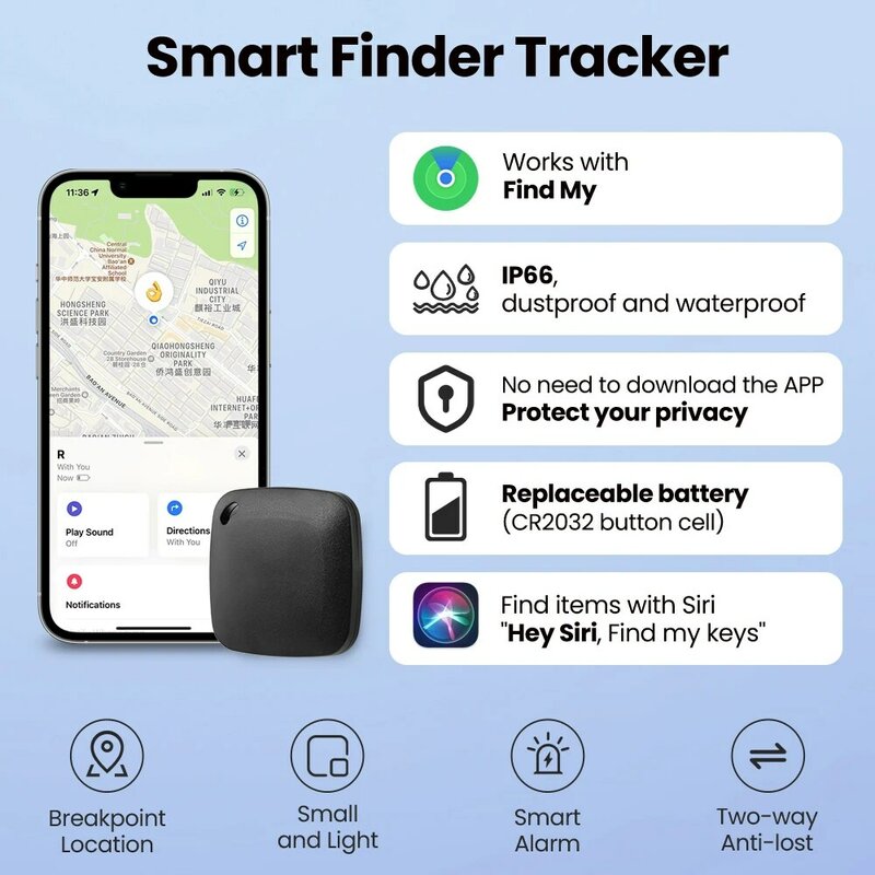 Mini Smart Tracker Werkt Met Ios Find My App Smart Tag Key Finder Anti-Verloren Tracking Device Bluetooth-Compatibel Voor Ios-Systeem