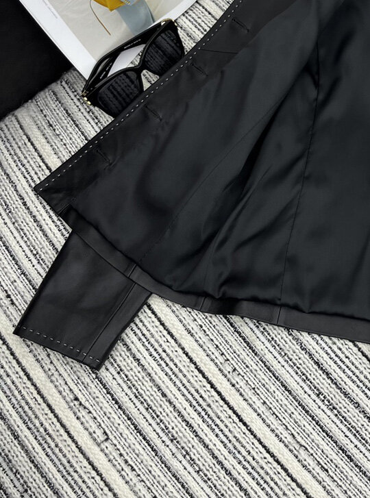 Jaqueta de couro de peito único feminina, macia e confortável, design elegante, alta qualidade, temperamento quente, nova e outono, 2023