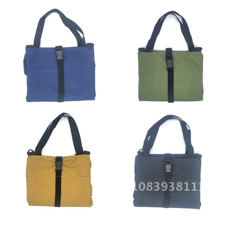 Tool Canvas Bag Roll Multi-Purpose Tool Repair Tools Wrench Screwdriver Roll Pouch Hanging Tool Zipper Storage Bag
