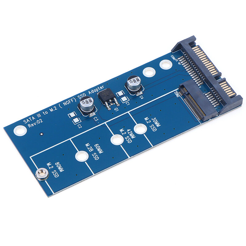 Tambahkan pada kartu NGFF M.2 adaptor M2 SATA3 Raiser M.2 ke SATA adaptor SSD M2 ke SATA kartu ekspansi B kunci Suppor 30/42/60/80mm