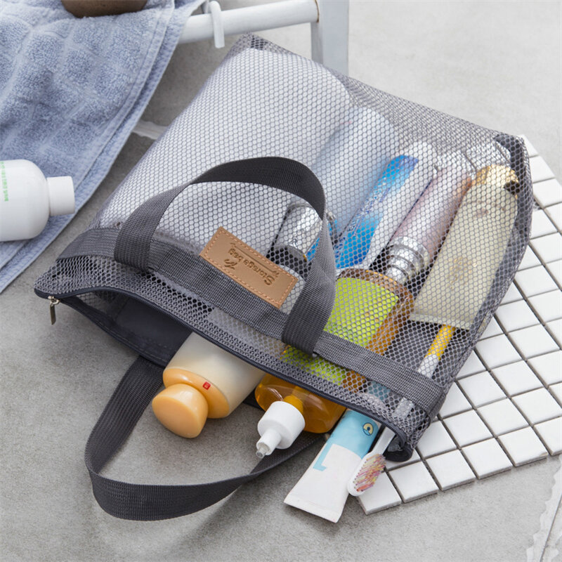 Travel Makeup Bags Outdoor Wash Handbag Dry Wet Separation Swimming Large Capacity Bag Mesh Storage Bag Sports Fitness Bags