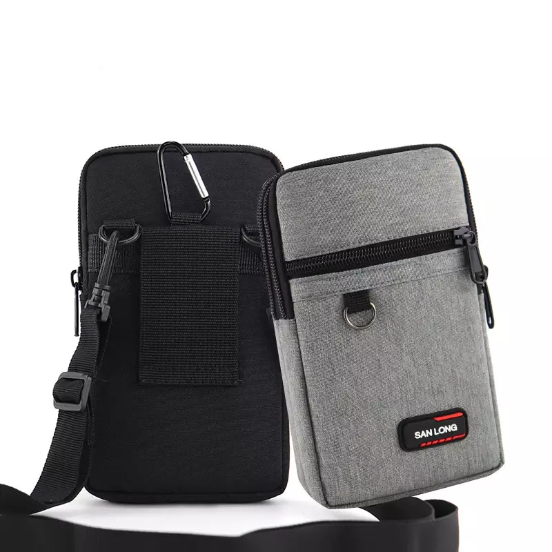 남성용 야외 방수 허리 가방 지갑, 싱글 및 더블 레이어 하이킹 허리 패니 팩, 전화 파우치, 캠핑 사냥 전술 가방