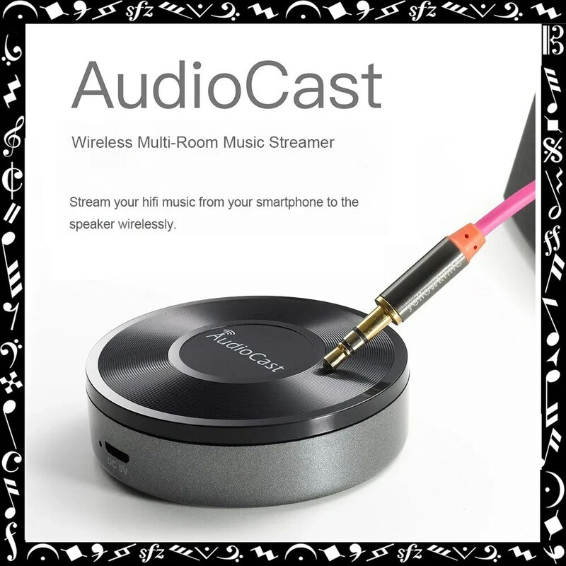 Drahtlose Wifi Musik Audio Streamer Empfänger Audiocast ieast spielen M5 DLNA Für Airplay Audio Musik Adapter Multi Zimmer Ströme