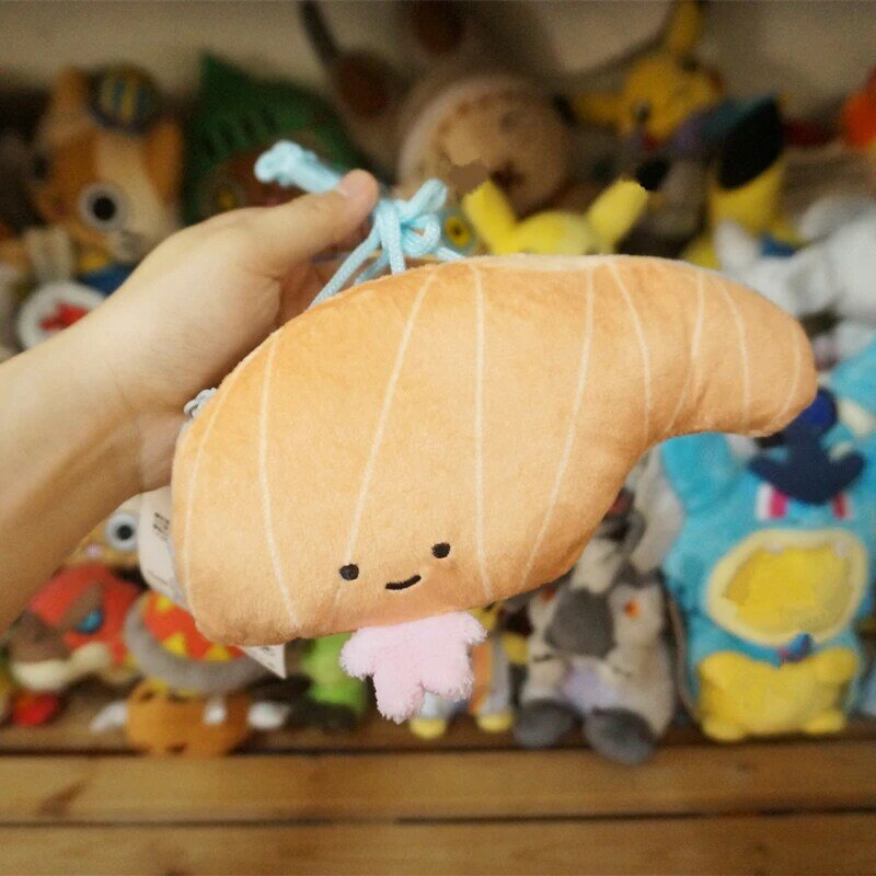 KirimiChan-Mini bolsos cruzados de felpa para niños y niñas, Mini monedero Kawaii, montura de salmón, pingüino, lindo Anime
