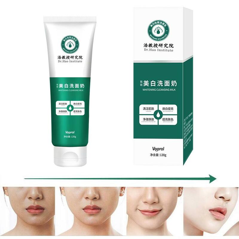 Limpiador Facial blanqueador de 120g, hidrata la piel, aminoácidos, limpieza profunda de poros, refinación, hidrata, espumoso, lavado de cara
