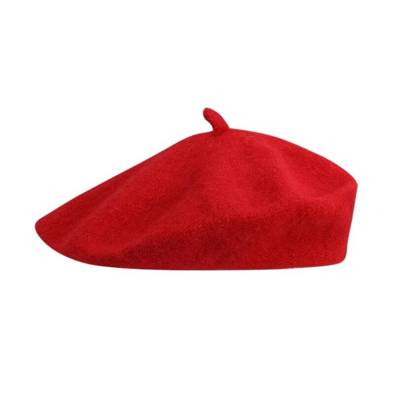 Boina vermelha com luvas malha para inverno, carnaval, chapéu festa, dropshipping