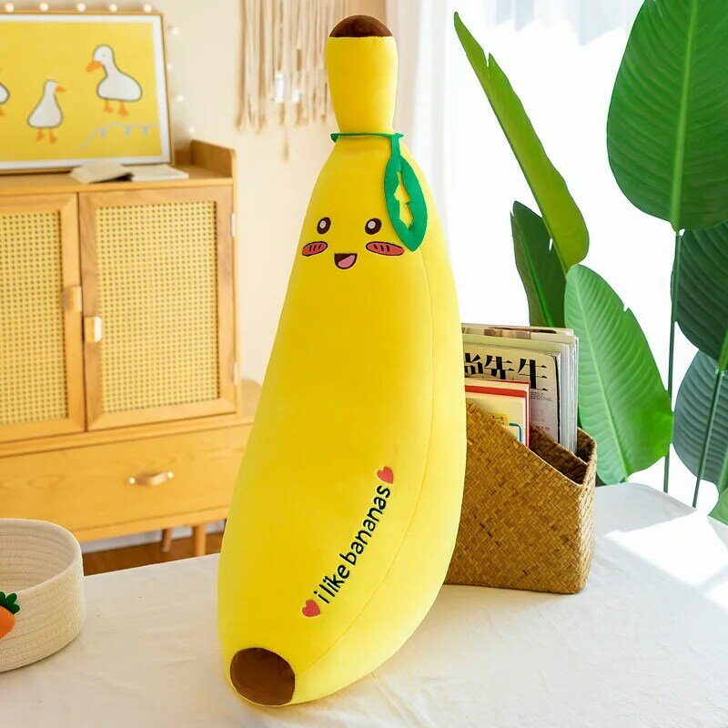 35/50cm 모조 바나나 베개 인형 플러시 장난감, 사랑스러운 소녀 어린이 생일 선물