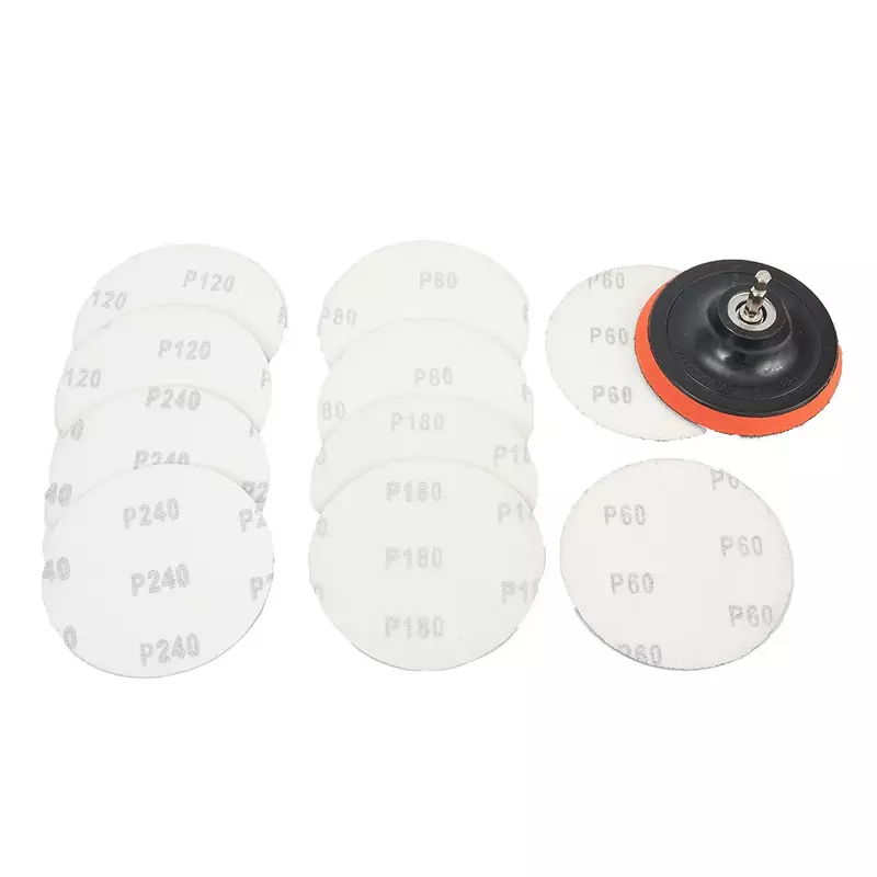 Набор шлифовальных дисков 4 дюйма, 100 мм, наждачная бумага с крючком и петлей, подложка с зернистостью 60-240 и адаптер для дрели м10