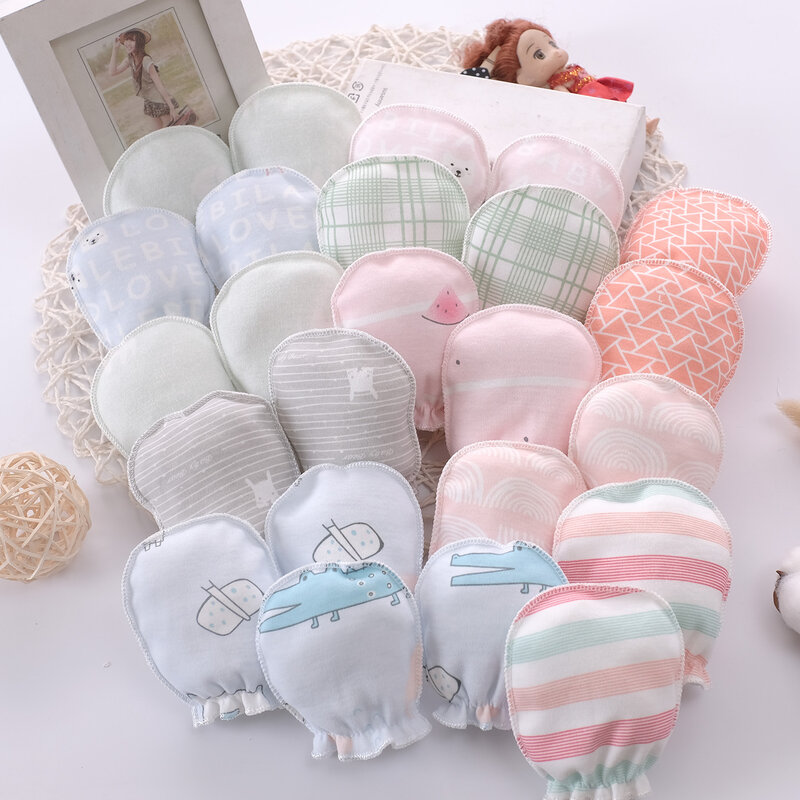 100% Cotton Baby Anti Scratching Gloves Newborn Gloves Protection Face Baby Mittens Glove Infant Accessories Baby Mittens