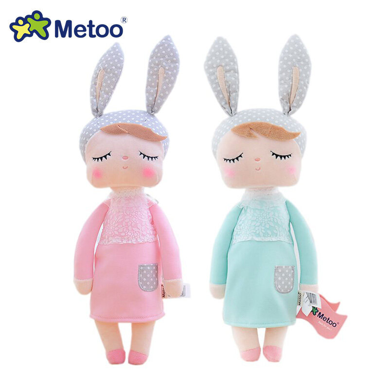 Metoo-Angela Doll Soft Bunny Toy, bichos de pelúcia, brinquedos de coelho, bonecas de frutas para bebês, meninas, meninos, Natal, presentes de aniversário