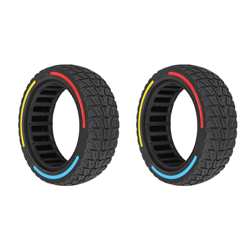 2Pcs 8.5 Inch Scooter Solid Tire 8.5X2.5 Solid Honeycomb Shock Absorption Colorful Compatible For Dualtron Mini Accessories