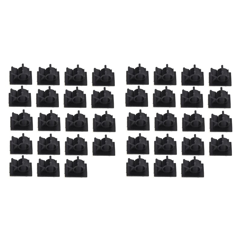 40 قطعة أسود قابل للتعديل كابل بلاستيك المشابك الذاتي لاصق سيارة مشابك كابلات منظم للأسلاك