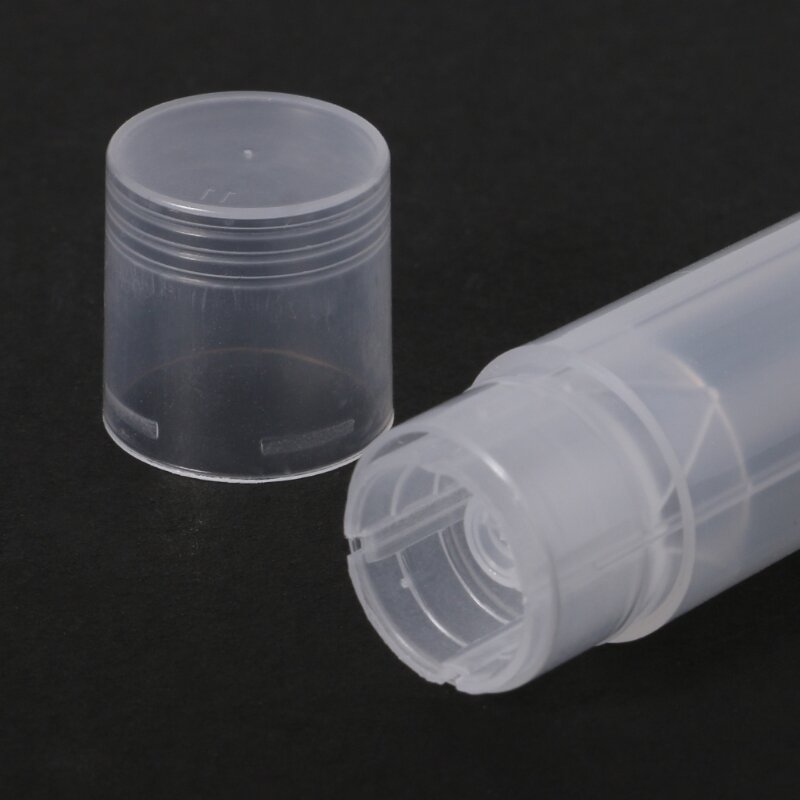 D0AB 1 Stück leere klare Lippenbalsam-Röhren, Behälter, transparenter Lippenstift
