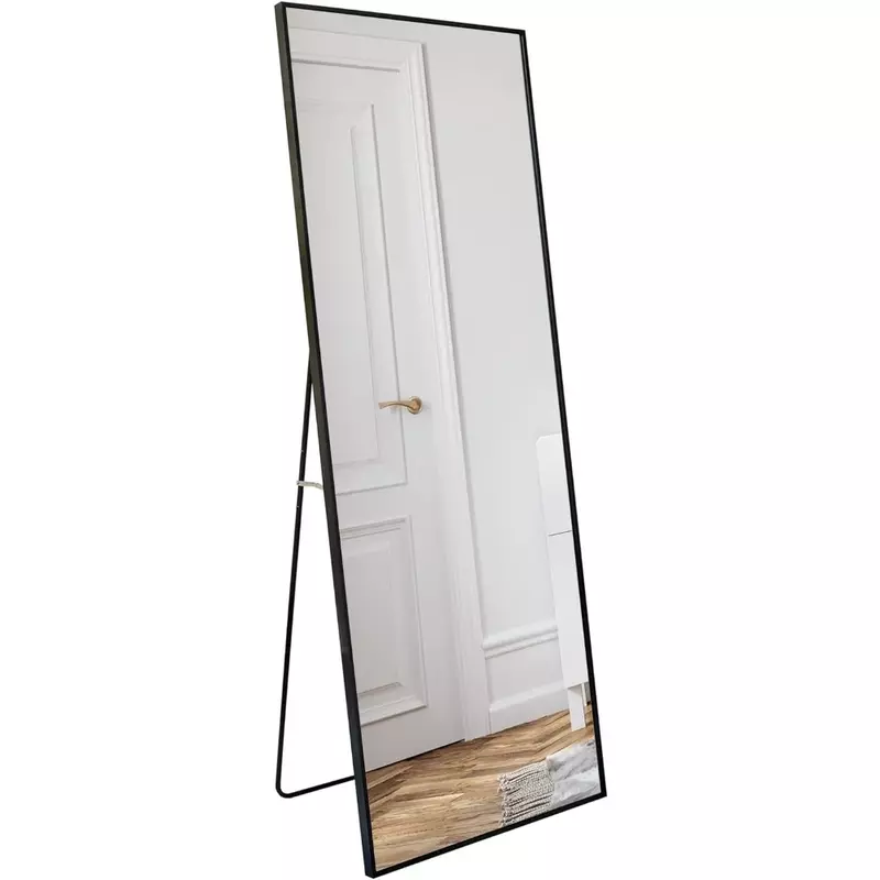 22x59 Black Full Length Mirror With Stand - Full Body Mirror for Bedroom Living Room Furniture Home Freight free