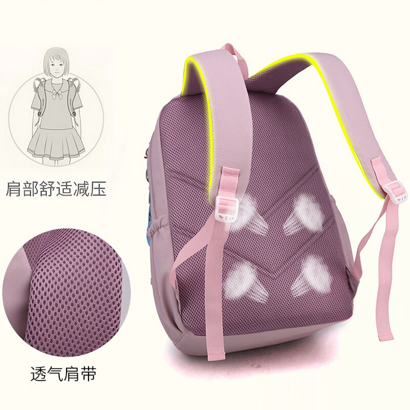 Школьный ранец для девочек-подростков, женский розовый рюкзак для начальной школы, для детей-подростков