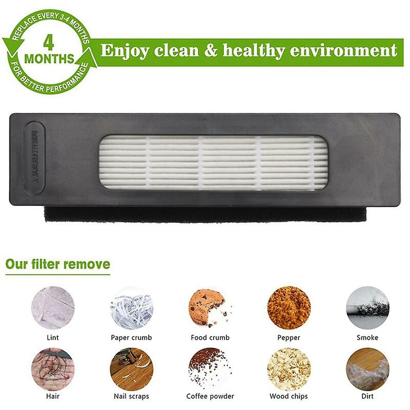 14pcs Main Side Brush Hepa Filter Mop Cloth Replacement Parts