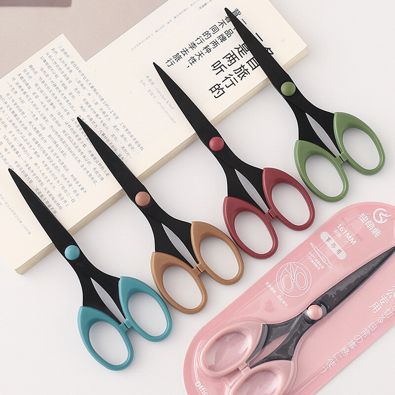 Morandi Color Scissor Stainless Steel Blade Safe Design Cutter for Fine Art Diary Album Craft Stationery Office School Supplies
