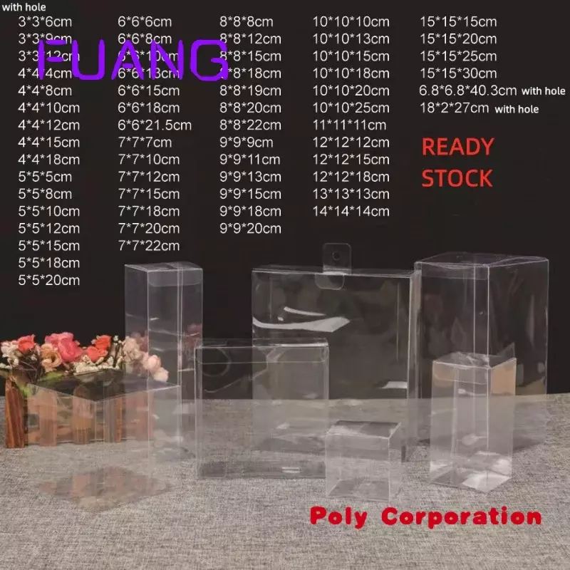Caixa de cubo transparente quadrada, Caixa de embalagem de PVC fosco, Caixa de plástico transparente para pequenas empresas