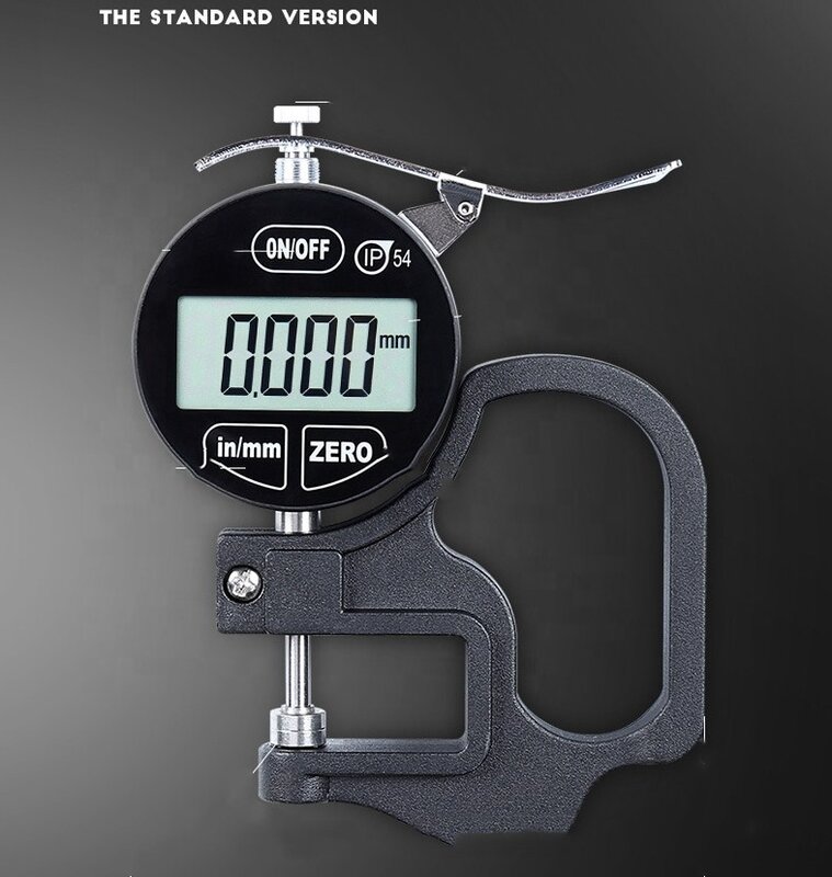 Novo! Micron Digital Thickness Gauge, Measuring Tool, Paper Film, Leather, Tester, Meter, Oil Proof, 0-10mm, 0.001mm