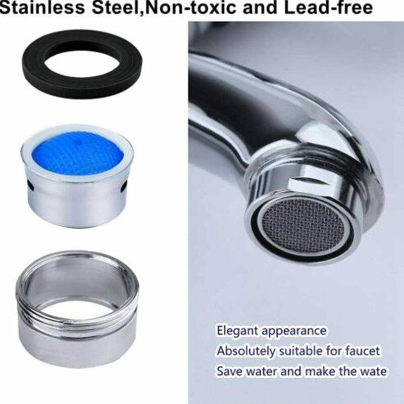 5pcs Stainless Steel Faucet Aerators M24 Male Thread M20 M22 M28Mixing Nozzle Wrench Tap Aerators Saves Water Repair Cleaning