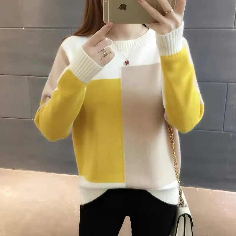 2024 New Basic Autumn Winter Women Merino Wool Knitted Pullover Sweater Long Sleeve O-Neck Female Clothing Soft Warm Tops
