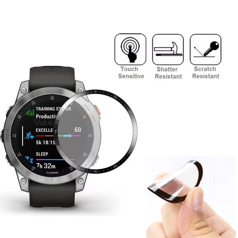 Protetores de Tela para Smartwatch Garmin EPIX GEN2, Alta Definição, Anti-Impressão Digital, Películas Protetoras, 3PCs