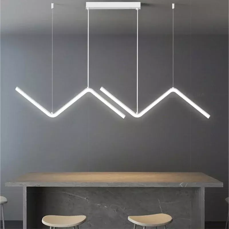 Moderne Led Hanglamp Nodic Goud Opknoping Kroonluchter Voor Buisvormige Restaurant Keuken Kantoor Koffie Indoor Decoratieve Lampen