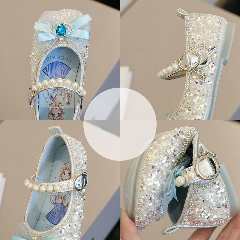 Модная детская кожаная обувь, модная детская обувь, туфли для принцессы с бриллиантами и бантом, обувь Мэри Джейн, модная детская обувь