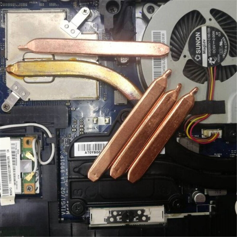 Tubo de calor de cobre puro para CPU, disipador de calor plano para ordenador portátil, 60mm-300mm, GPU RAM, radiador, 1 unidad