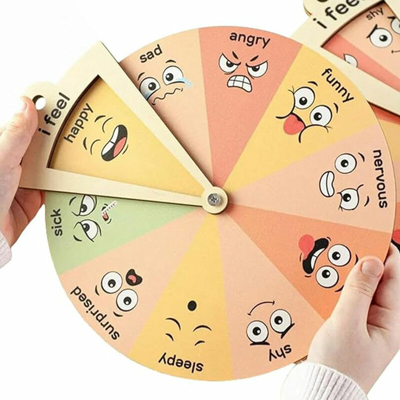 Christmas Gifts Wooden Feelings Wheel For Meaningful And Educational Present Compact And Lightweight