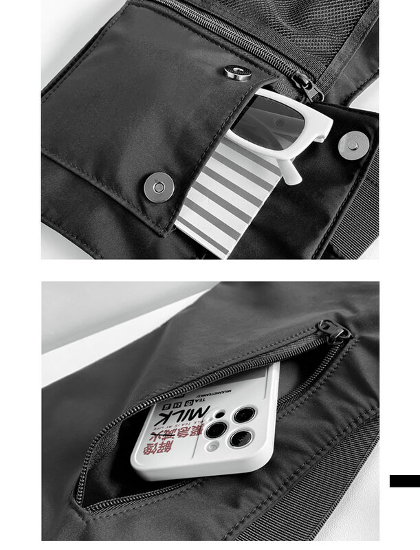 Hochwertige Nylon Brusttaschen Mode Hip-Hop Streetwear Unisex Brust Rig Tasche Multifunktion 2024 neue Weste lässige Aufbewahrung tasche