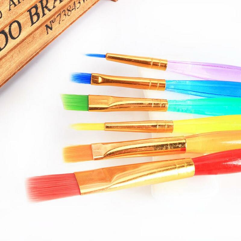 Different Brush-head 6Pcs Durable Exquisite Workmanship Painting Brush Reusable School Supplies
