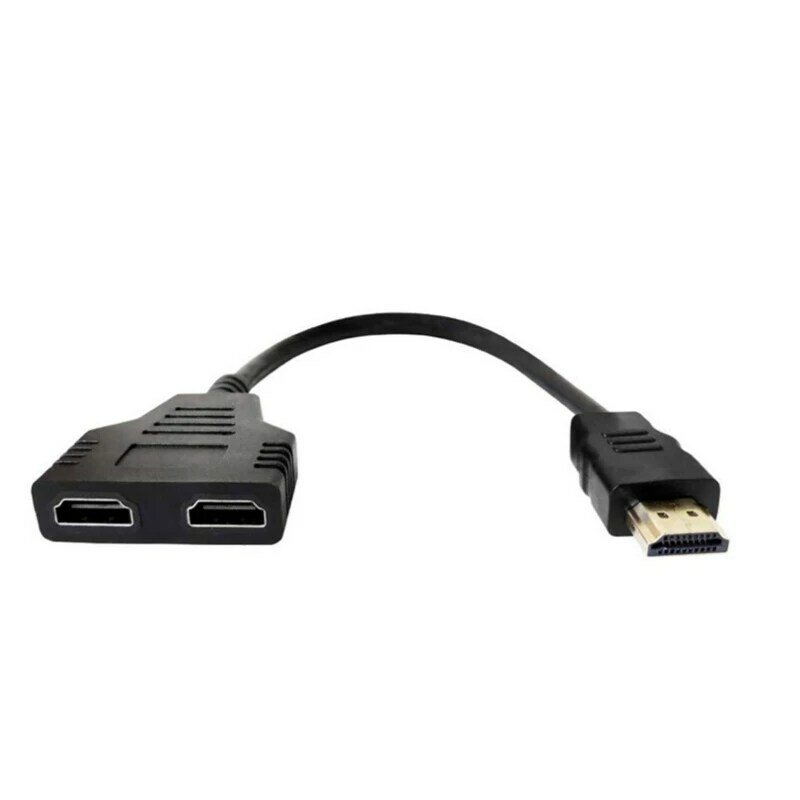 HDMI-совместимый адаптер-сплиттер 1 в 2 выхода HDMI-папа на двойную розетку 1-2-полосный преобразователь для HDMI-совместимого