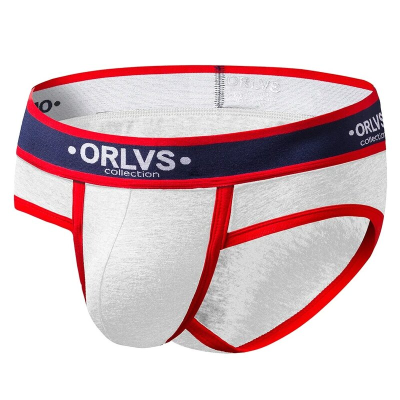 Orlvs-メンズコットンブリーフ,セクシーな下着,通気性,ラージサイズ