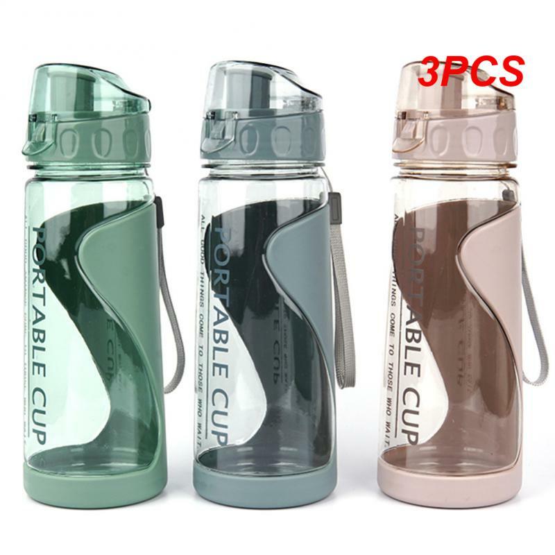 3 Stück Wasser flasche Motivations sport Wasser flasche auslaufs ichere Flaschen trinken Outdoor Travel Gym Fitness Cup bpa frei Kunststoff