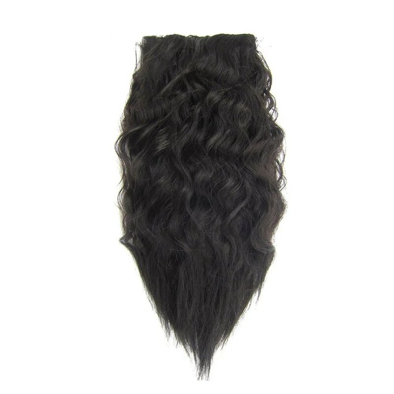 Short Curly Topper Fluffy Curly Hair Extension Clip in Top or Side Hair Thicker Hairpieces For women