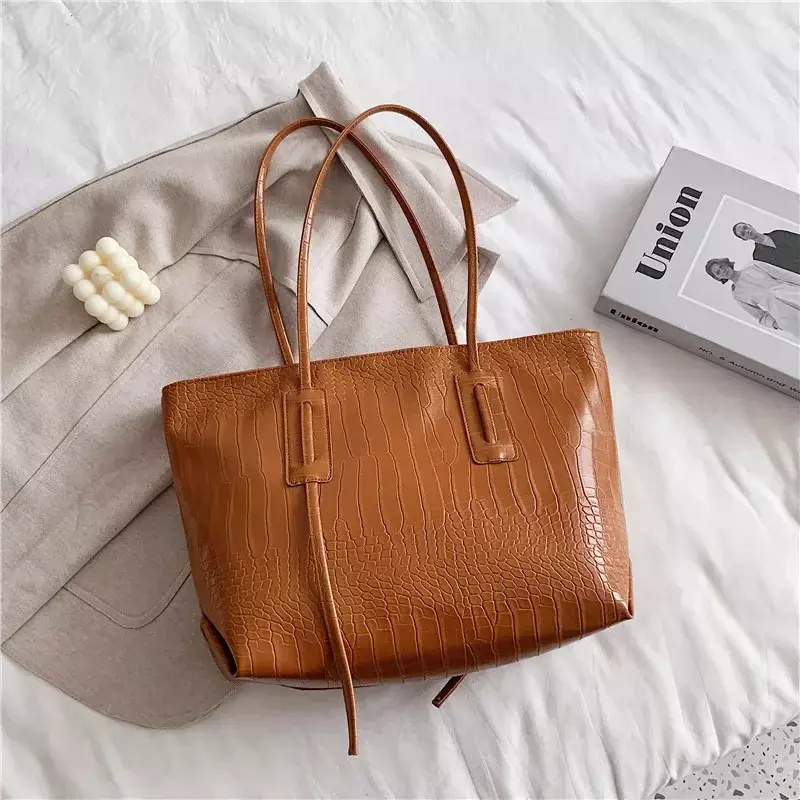 Borse a tracolla Versatile Texture retrò moda grande borsa da donna nuova borsa a tracolla alla moda di grande capacità versione coreana Tote Bag
