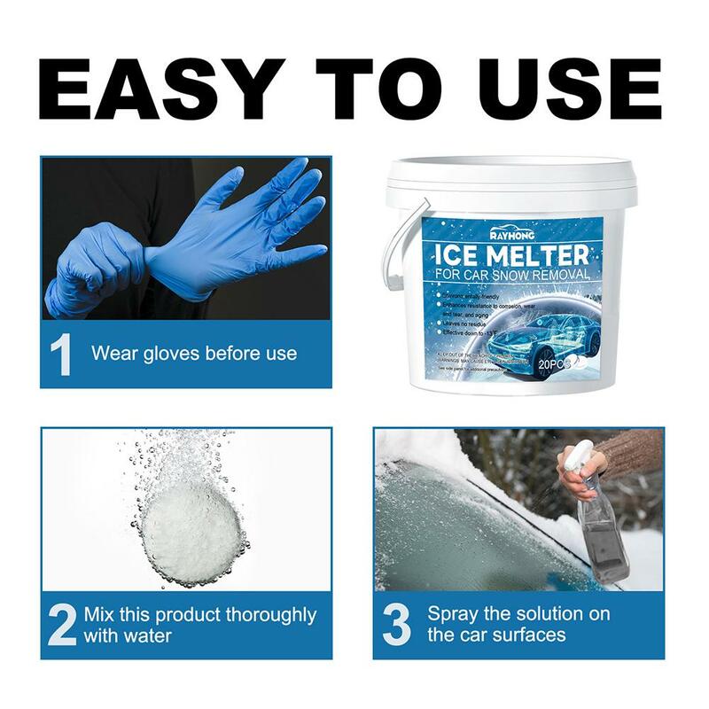 Легкие в использовании шипучие таблетки для таяния снега в автомобиле, шипучие таблетки для таяния снега в автомобиле, устойчивые к низким температурам