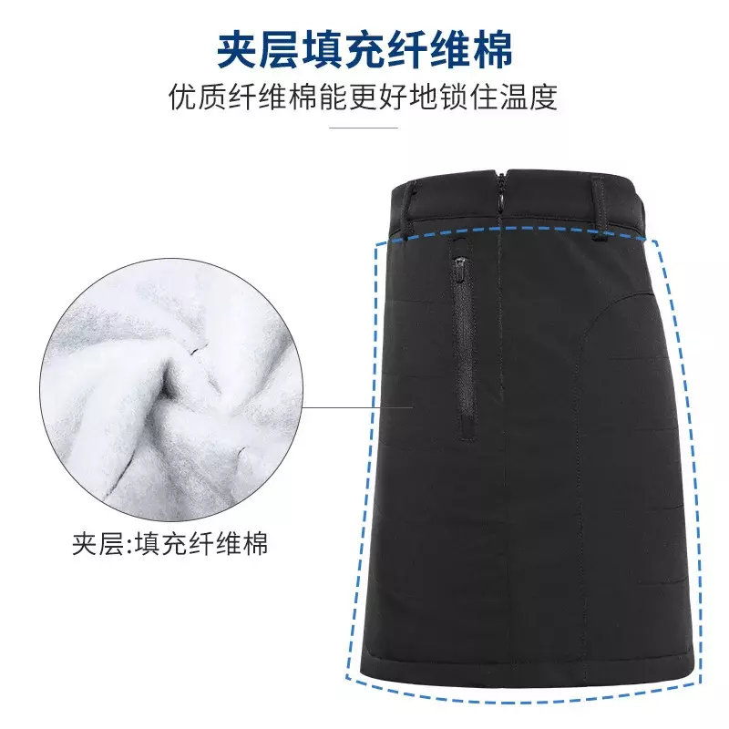 Odzież golfowa damska krótka spódniczka zimowa damska spódnice ołówkowe zagęszczona Plus bawełniane damskie wąskie spodenki na biodra XS-XL nowość