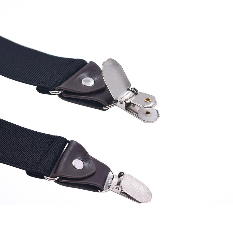 Suspensórios elásticos para homens, suspensórios estilo Y, suspensórios adultos, 3 clipes, novo, 3,5 cm