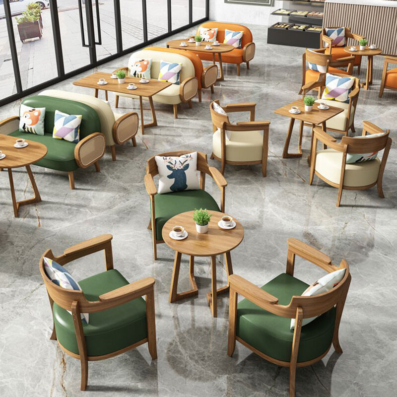 Mesas de café minimalistas luxuosas para o restaurante, madeira redonda, mesas de café de canto, mobília moderna, sotaque, assoalho