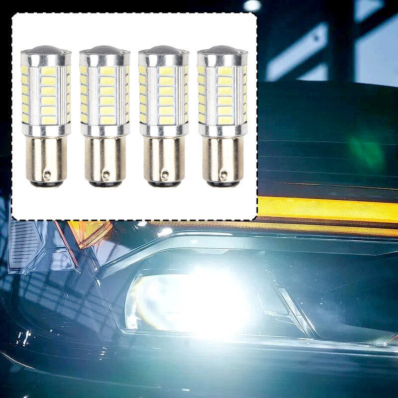 Tail Brake Headlights Headlights Turn Signal Light Universal White 1157 33SMD Bulbs Stop Backup Reverse Brand New Universal