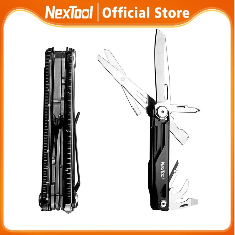 Nextool cuchillo de bolsillo multiherramienta 12 en 1, Herramienta de bolsillo multifuncional, cuchillo plegable para exteriores, Mini tijeras plegables portátiles
