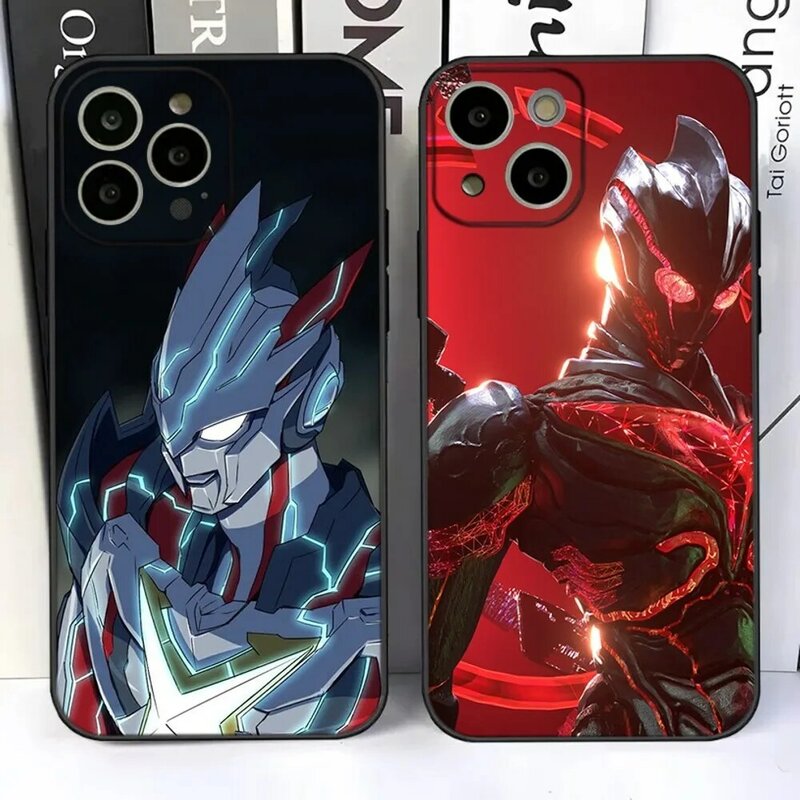 Anime U-Ultramans Phone Case For iPhone 15,14,13,12,11 Plus,Pro,Max,XR,XS,X,7,8 Plus,SE,Mini Silicone Soft