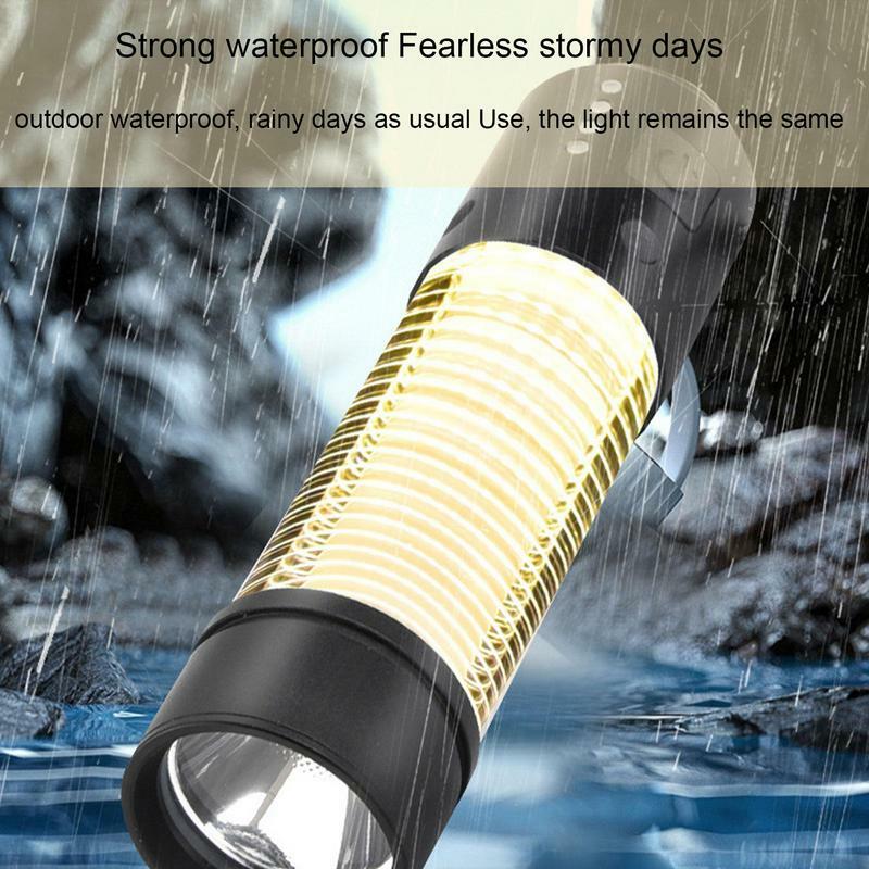 Rechargeable Camping Light Waterproof Adjustable Power Display Camping Lights 6 Gears Tent Light With Metal Hook Camping Light