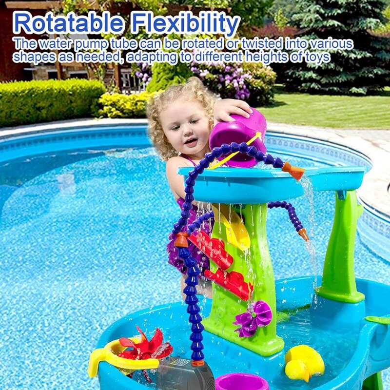 Bomba de agua de mesa para niños, juguetes de juego de agua al aire libre, accesorios de mesa de agua de verano